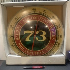 BALDWIN LOCOMOTIVE WORKS Philadelphia Thermometer New in box. Very rare picture