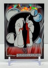 2026 Topps Chrome Disney Sapphire Cruella de Vil Black Refractor /10 #65 03/10 picture