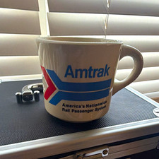 Amtrak America’s Nationwide Rail Passenger System Coffee Mug Collectible Cup picture