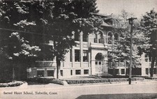 Taftville Norwich CT Connecticut Sacred Heart School Vtg Postcard F26 picture