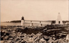 RPPC Light House, Marshall Point Port Clyde ME  c1936 Vintage Postcard D92 picture