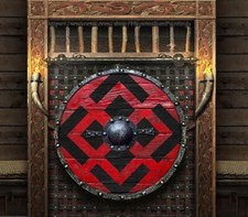 Viking's Harald Sigurdsson of Norway Authentic Battleworn Replica Wooden Shiled picture
