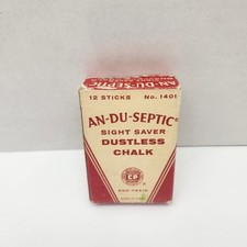 Vintage An Du Septic Sight Saver Dustless Chalk 1401 Binney Smith Crayola Yellow picture