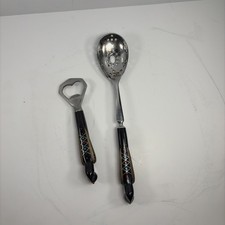 Vintage S&A Haddad Jezzine Lebanon Phoenix Firebird Bar Tool Set Spoon Opener picture