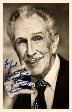 Vincent Price 2 -- Signed Vintage Photo Postcard Copy picture