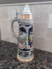 Vintage Western Germany 3 Liter Thewalt Lidded Beer Stein picture