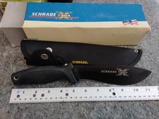 Schrade X-Timer USA XT1B Black Stainless Steel Fixed Sawtooth Survival Knife NIB picture