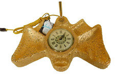 Vintage Lanshire MCM Electric Clock Pen Holder w/ Gold Tone Finish- Tagged picture