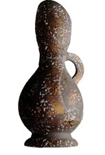 Vintage Savoy China High Relief Splatter Ewer Vase Pitcher 24K Gold Gray 12