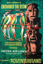 1963 Disneyland Tiki Room United Air Lines Poster 11 x 17 Paul Hartley Disney picture