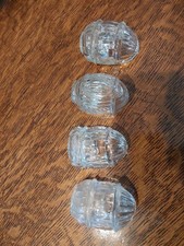 Antique early vintage glass bird cage seed & water feeders art deco cup bowl picture