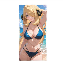 Cynthia シロナ Pokemon Anime Girl Beach Bikini Beach Towel picture
