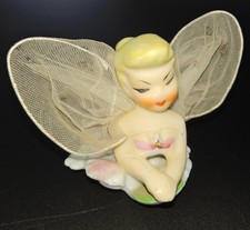 Vintage Wales Japan Mesh Wing Pixie Fairy Tinker Bell Style Miniature Figurine picture