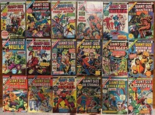 Marvel Giant-Size 1 Lot 18 Spider-Man Dracula Conan Hulk Avengers 1 2 3 5 1974 picture