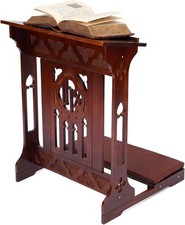 Florentine Prayer Bench Kneeler Church Prayer Bench Stool with Shelf and Cushion picture