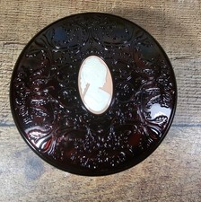 Vintage Avon Cameo Beauty Dust Container Footed Round Powder Box  picture