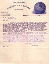 National Computing Scale Co Cleveland OH 1898 Graphic Letterhead picture