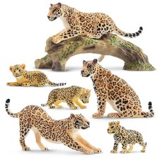 Toymany 7pcs Cheetah Animal Figurine Realistic Collectible Figures  Toy Set Gift picture
