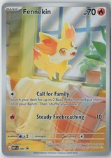 Fennekin 080 Me04: Chaos Rising Illustration Rare Full Art Holo Black Star Promo picture