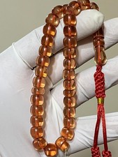 Old  Germany Cherry Amber 33 سبحة مسكي خام  الماني  زعفراني خراطة بيت عنوز نواعم picture