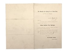 1865 antique METALLIC CAR SPRING CO ny INDIA RUBBER ad trade circular railroad picture