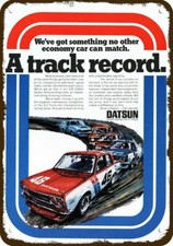 1971 DATSUN 510 Car in 2-5 TRANS AM Race Vntg-Look DECORATIVE REPLICA METAL SIGN picture