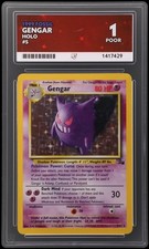 Pokémon Gengar TCG Fossil Holo Card 5/62 Unlimited Rare 1999 ACE 1 picture