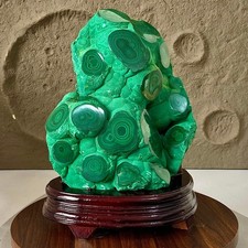 Malachite Specimen - Natural Green Crystal Block - 15.6LB picture