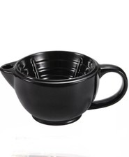 Scuttle, Black Ceramic (Heated) Lather Bowl with Mug Handle Man Gift Holidays picture