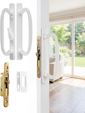 Offset Position Non-Keyed Sliding Patio Door Handleset, 45° Keyway 3-15/16