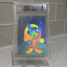 Mickey Mouse 1991 Disney H1 Sorcerer's Apprentice Series One Holograms BGS 8 picture