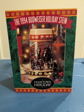 1994 Budweiser Holiday Stein Hometown Holiday New in Box COA CS211 picture