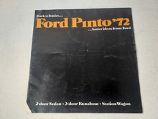 Vintage 1972 Ford Pinto Sedan Coupe Wagon Car Brochure Catalog 11