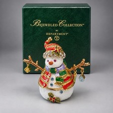 Department 56 Bejeweled “Snowman Box” Item Number 56.36104 With Presentation Box picture