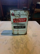 International Harvester Enamel Thinner Quart Can vintage IH tractor gas oil picture