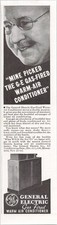 General Electric 1937 Original Print Ad Gas-Fired Warm Air Conditioner picture