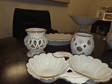 Several Lenox pieces. There are 3 vases (different sizes) 2 candle holders etc picture