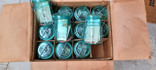 Bicentennial 1776-1976 Ideal Aqua Blue Wire Bail Top Pint Ball Mason Jar NEW picture