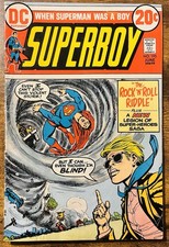 SUPERBOY 195 NICK CARDY COVER 1ST APP ERG-1 (DRAKE BURROUGHS) DC COMICS 1973 picture