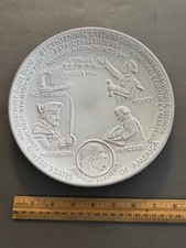 FRANKOMA 1973 BI-CENTENNIAL PATRIOTS BENJAMIN FRANKLIN WHITE COLLECTOR PLATE picture