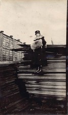 Well Dressed Women Huge Muff Lumberyard 1910s Photo Winter Jacket Leather Boots picture