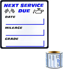 Oil Change Sticker, 250PCS 2 X 2 Clear Next Service Due Reminder Vehicle Windshi picture