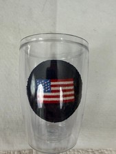 SMATHERS & BRANSON American Flag Needlepoint insulated Tumbler 16oz NEW picture