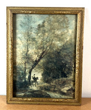 Antique Gold Ornate Solid Wood Picture Frame; Fits 12x16; AS IS CONDITION picture