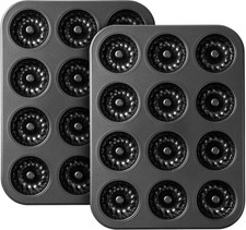 Mini Bundt Cake Pan 2 Pack 12 Cup Nonstick Fluted Tube Muffin Pan picture