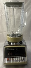 Vintage Osterizer Dual Range Pulse Matic 16 Blender 857 Chrome Mustard Tested picture