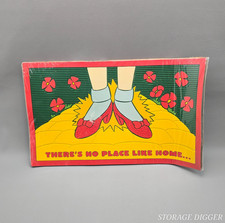VTG New Warner Bros Wizard of Oz There's No Place Like Home Rubber Door Mat Seal picture