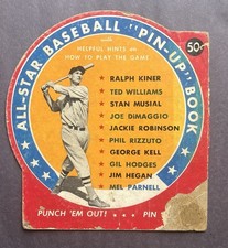 1950 All-Star Pin-ups Partial Book Cover (Early Ted Williams) Awesome To Display picture