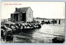 c1912 Scituate Massachusetts MA Vintage Postcard Old Mill Dam Fish Market Posted picture