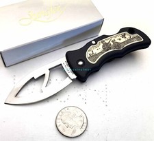 Junglee Seki Japan Z Compact Lockback AUS6 5.25/3 Scrimshaw Knife Bird Hunter picture